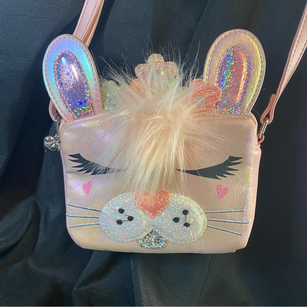 Miss Gwens Crossbody purse OMG accessory, pink bunny